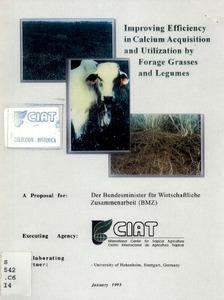 Improving efficiency in calcium acquisition and utilization by forage grasses and legumes: special project funding