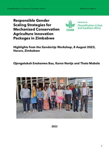Responsible gender scaling strategies for mechanized conservation agriculture innovation packages in Zimbabwe