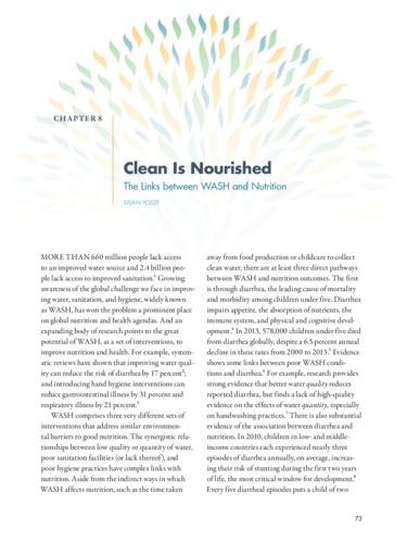 Clean is nourished: The links between WASH and nutrition