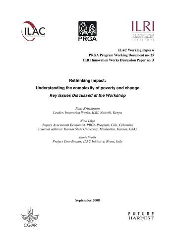 Rethinking impact: understanding the complexity of poverty and change