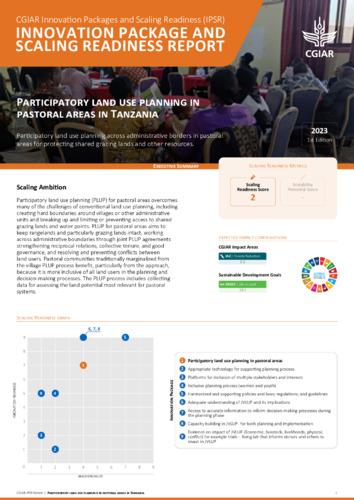 Participatory Land Use Planning in Pastoral Areas in Tanzania: IPSR Innovation Package and Scaling Readiness Report