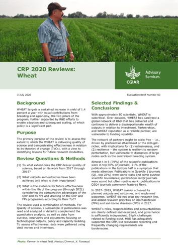 CRP 2020 Reviews: WHEAT