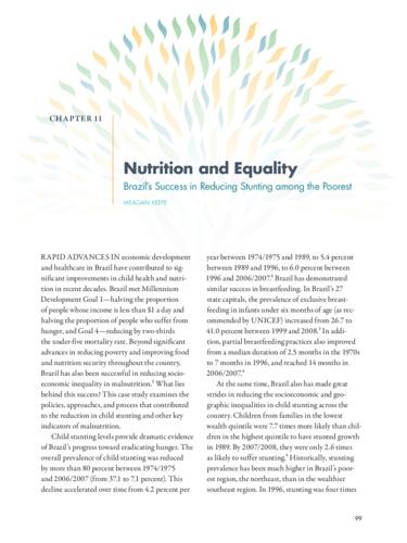 Nutrition and equality: Brazil’s success in reducing stunting among the poorest