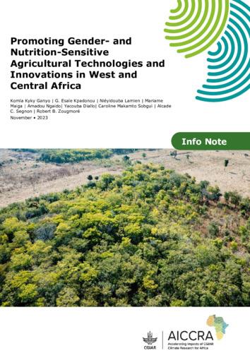 Promoting Gender- and Nutrition-Sensitive Agricultural Technologies and Innovations in West and Central Africa