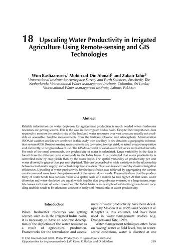 Upscaling water productivity in irrigated agriculture using remote-sensing and GIS technologies