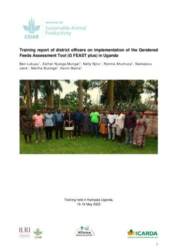 Training report of district officers on implementation of the Gendered Feeds Assessment Tool (G FEAST plus) in Uganda