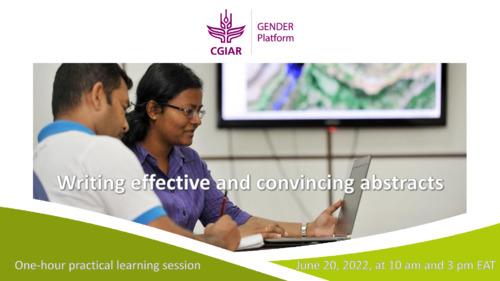 Writing effective and convincing abstracts