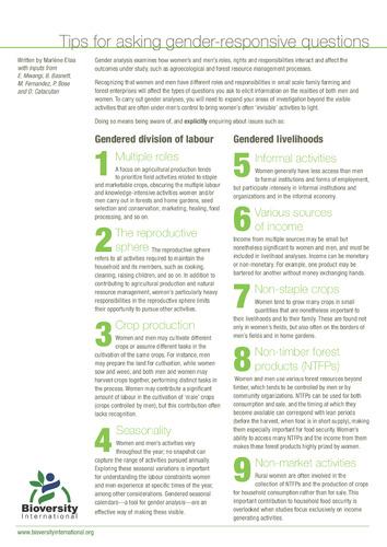 Tips for asking gender-responsive questions