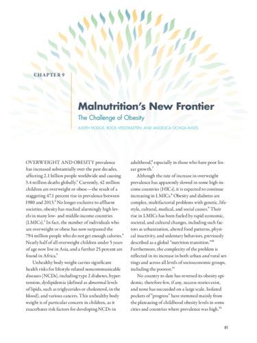 Malnutrition's new frontier: The challenge of obesity