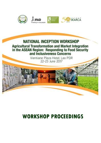 National inception workshop: Agricultural transformation and market integration in the ASEAN region: Responding to food security and inclusiveness concerns: Lao PDR