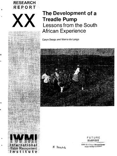 The development of a treadle pump: Lessons from the South African experience