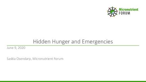 Hidden Hunger in Emergencies
