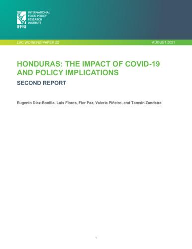 Honduras: The impact of COVID-19 and implications: Second report