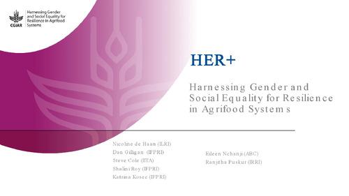 HER+: Harnessing Gender and Social Equality for Resilience in Agrifood Systems