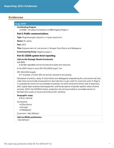 Empowerment of rural women in Senegal, Cote d'Ivoire and Madagascar