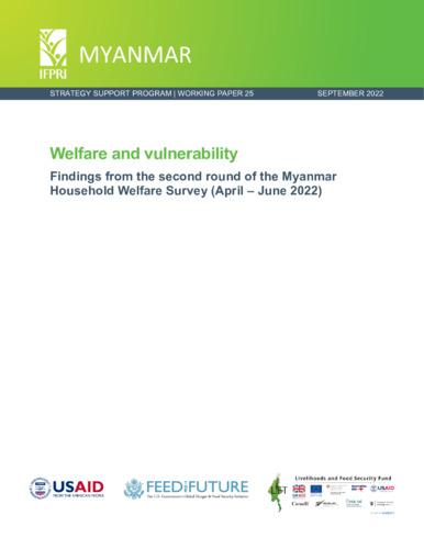Welfare and vulnerability: Findings from the second round of the Myanmar Household Welfare Survey (April – June 2022)