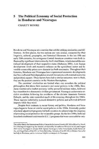 The political economy of social protection in Honduras and Nicaragua