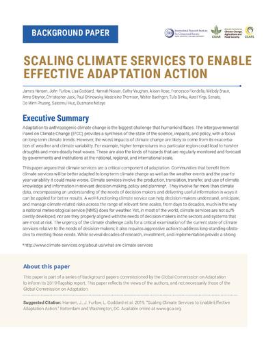 Scaling climate services to enable effective adaptation action