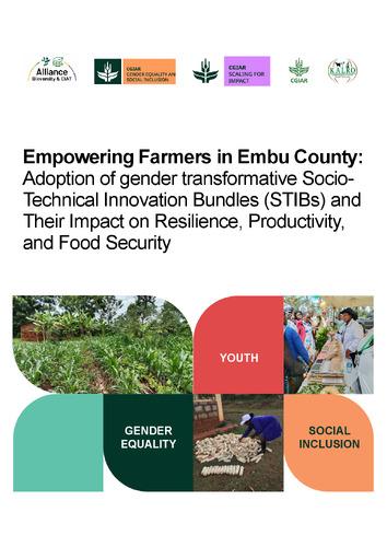 Empowering farmers in Embu County: Adoption of gender transformative Socio-Technical Innovation Bundles (STIBs) and their impact on resilience, productivity, and food security