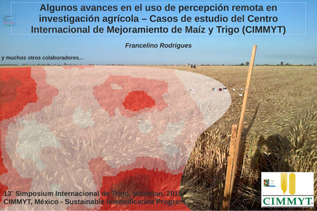 Algunos avances en el uso de percepción remota en investigación agrícola - Casos de estudio del Centro Internacional de Mejoramiento de Maíz y Trigo (CIMMYT)