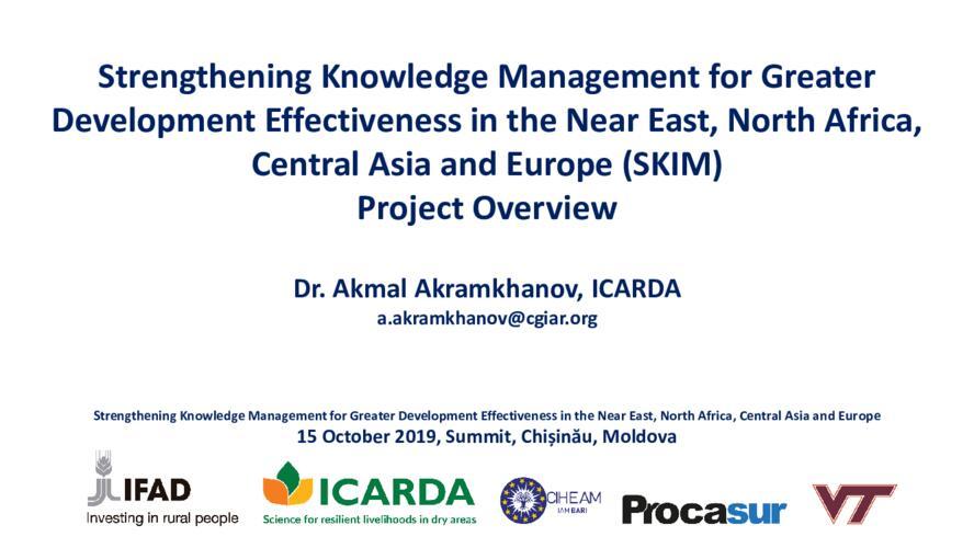 SKIM Project Presentation at Moldovan Writeshop