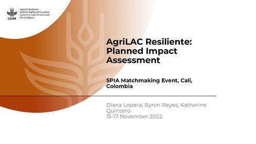 AgriLAC Resiliente: Planned Impact Assessment