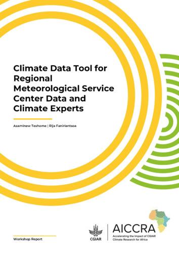 Climate Data Tool for Regional Meteorological Service Center Data and Climate Experts
