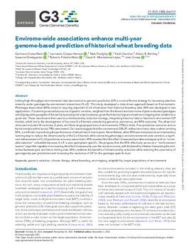 Envirome-wide associations enhance multi-year genome-based prediction of historical wheat breeding data