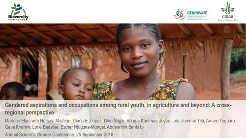 Gendered aspirations and occupation among rural youth in agriculture and beyond: a cross-regional perspective