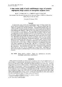 A time-course study of early establishment stages of parasitic angiosperm Striga asiatica on susceptible sorghum roots