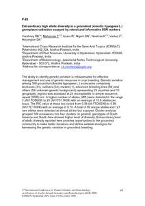 Extraordinary high allelic diversity in a groundnut (Arachis hypogaea L.) germplasm collection assayed by robust and informative SSR markers