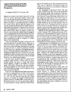 Aspects of Socioecological Studies of Groundnut Soil Pests: Farmers' Perspectives