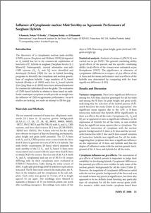 Influence of cytoplasmic-nuclear male sterility on agronomic performance of sorghum hybrids