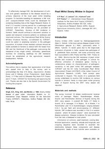 Pearl millet downy mildew in Gujarat