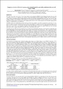 Long-term evaluation of dryland cropping systems intensification for sustainable production in the semi-arid tropics of India