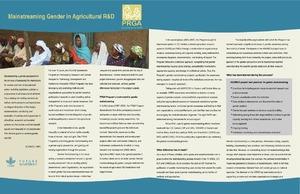 Mainstreaming gender in agricultural R&D
