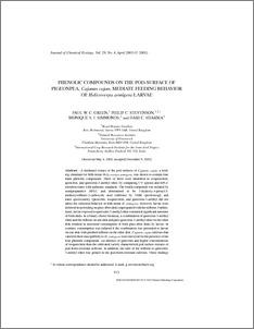 Phenolic Compounds on the Pod-Surface of Pigeonpea, Cajanus cajan, Mediate Feeding Behavior of Helicoverpa armigera Larvae