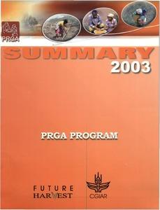 Program on Participatory Research and Gender Analysis for Technology Development and Institutional Innovation Summary: Annual report 2002-2003 Outline