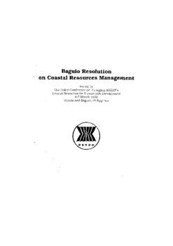 Baguio Resolution on Coastal Resources Management