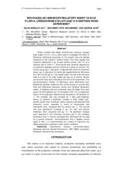 Echinacea as immunostimulatory agent in Nile tilapia (Oreochromis niloticus) via earthen pond experiment