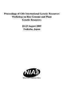 Strategy for conservation and enhanced use of crop genetic resources