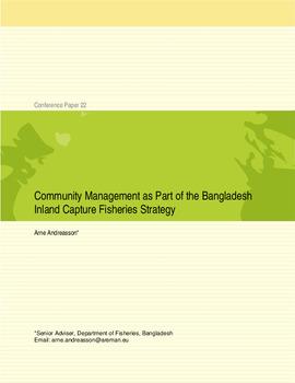 Community management as part of the inland capture fisheries strategy in Bangladesh