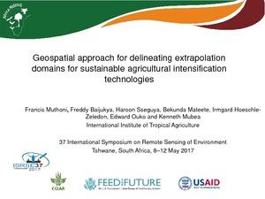 Geospatial approach for delineating extrapolation domains for sustainable agricultural intensification technologies