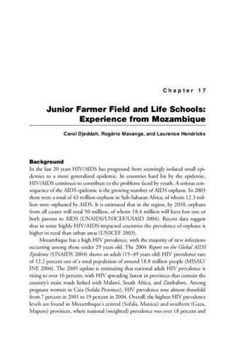 Junior Farmer Field and Life Schools: Experience from Mozambique
