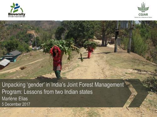 Unpacking 'Gender' in India's Joint Forest Management Program: Lessons from two Indian states