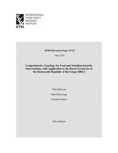Comprehensive typology for food and nutrition security interventions, with application to the rural territories of the Democratic Republic of the Congo (DRC)