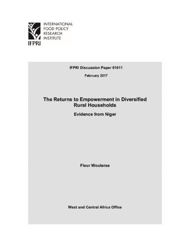 The returns to empowerment in diversified rural household: Evidence from Niger
