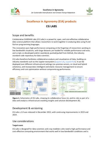 Excellence in Agronomy (EiA) product - CG Labs
