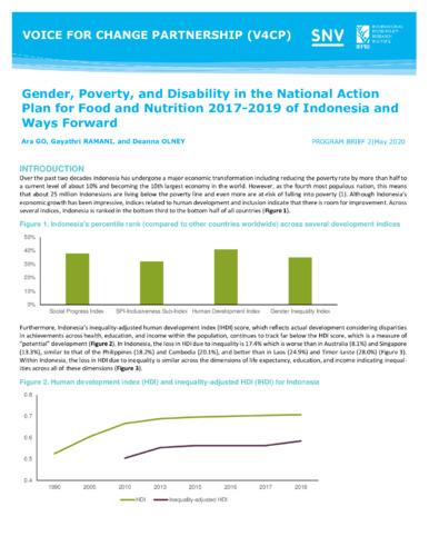 Gender, poverty, and disability in the National Action Plan for Food and Nutrition 2017-2019 of Indonesia and ways forward