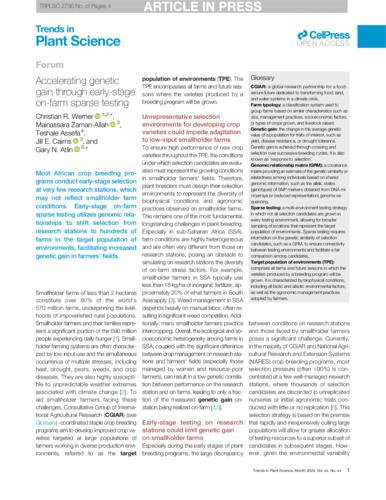 Accelerating genetic gain through early-stage on-farm sparse testing